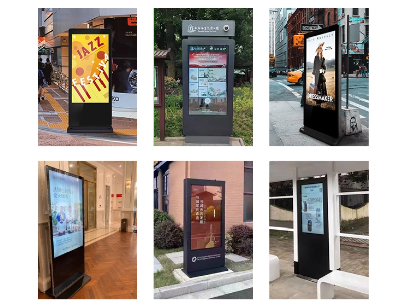 outdoor vertical advertising machine-15-Waterproof outdoor player vertical floor standing lcd advertising display digital signage totem kiosk machine screen